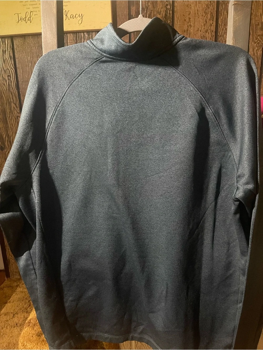 The North Face Men's Charcoal Gray Half-Zip Fleece with Gold Logo